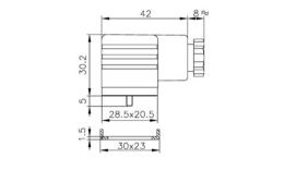 Dimension side DIN B LED - ST01DINB Dimension side DIN B LED - ST01DINB