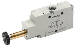 Pneuparts FYA Electroválvula neumática 3/2 vías, NO, monoestable, retorno neumático Pneuparts FYA Electroválvula neumática 3/2 vías, NO, monoestable, retorno neumático