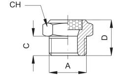 Silencer sintered stainless steel drawing