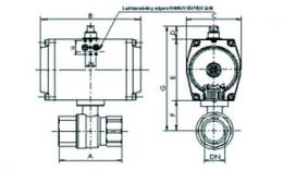 Single acting ball valve with gas thread drawing_ Drawing area 1