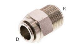 Gerade Einschraubkupplung Steckkupplung mit geradem Gewinde - Abmessungen Gerade Einschraubkupplung Steckkupplung mit geradem Gewinde - Abmessungen