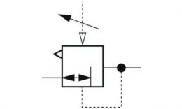 Druckregler, ferngesteuert Schaltersymbol