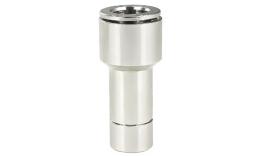 Steel push-in reducer, Nickel-plated brass