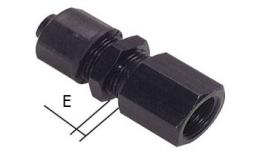 Screw-on coupling with bulkhead transit