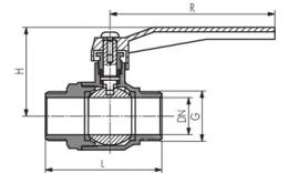 Ball valves with external thread Drawing
