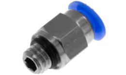 Rechte push-in inschroefkoppeling, 4mm, M6, mini