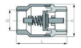 Check valve brass nickel-plated