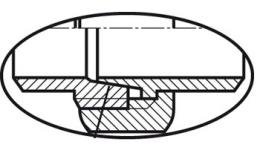 Detail view - conical sealing