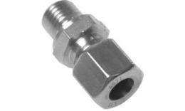 Straight screw-in compression fittings with elastomer seal gas thread stainless steel
