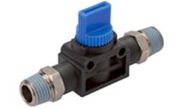 3-2 way valve conical male thread push-in connection