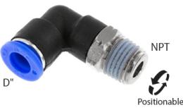 Acoplamiento L-insert con rosca NPT para manguera de pulgada - dimensiones