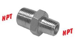 Double nipples with stainless steel NPT thread