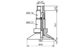 VC50V Dibujo de ventosa plana
