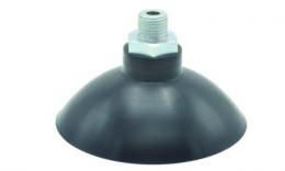 Flat suction cup round, diameter 90 mm with R 1/4 "external thread (valve version)