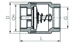 Diseño de luz de válvula antirretorno de hasta 16 bar de dibujo