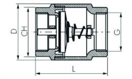 Non-return valve, light design with up to 16 bar drawing