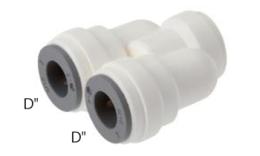 U-koppeling push-in, food (inch) - afmetingen