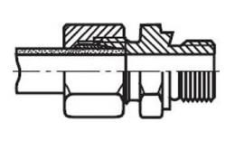 Straight screw-in compression fittings (metric) - Drawing