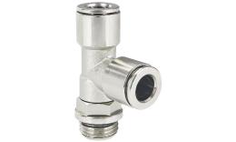 Acoplamento T aparafusado lateral push-in, rosca macho, MSV