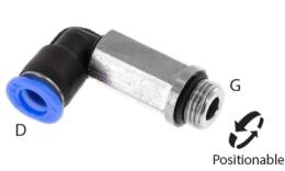 Raccordo a vite a ginocchio push-in lungo con O-ring, 6mm, G 1-8'', mini - dimensioni
