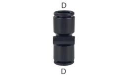 Conector reto push-in - dimensões