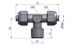 T-screw-in coupling drawing