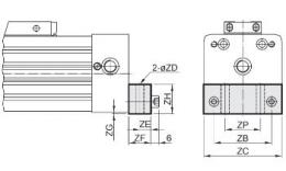 Foot mounts for piston rodless cylinders 50/63