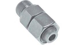 Adjustable screw-in cutting / compression fitting (gas thread) with pipe stop