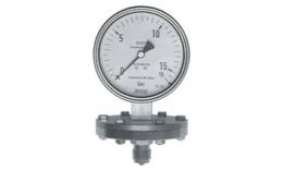 Membrane pressure gauge Ø 100 mm, chemical version, class 1.6