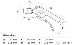 Aspirante de apresa Pneuparts - desenho