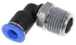Knie push-in inschroefkoppeling conische draad, 4mm, R 1-8'', mini Knie push-in inschroefkoppeling conische draad, 4mm, R 1-8'', mini
