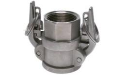 Quick coupling with certainty control and internal thread, type D, stainless steel