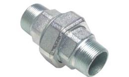 Three-part coupling with external thread flush sealing. Hot-dip galvanized