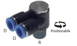 Coussinet à visser en Y avec hexagone et filetage conique - dimensions