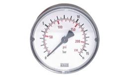 Pressure gauge horizontal Ø 40, 50 mm (special thread), class 2.5