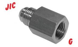 Stainless steel - Reducing nipple with JIC-thread-G-thread