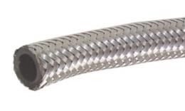 Silver fuel hoses with stainless steel flea