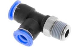 Accouplement à visser en L avec filetage conique, R 1-8", mini