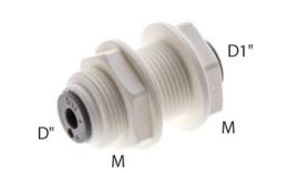 Bulkhead Connectors, Food (inch) - Dimensions Bulkhead Connectors, Food (inch) - Dimensions