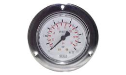 Built-in pressure gauge with large front ring for installing switch panels, class 2.5