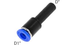 Acoplamiento reductor de niplas enchufable para manguera de pulgada - dimensiones Acoplamiento reductor de niplas enchufable para manguera de pulgada - dimensiones