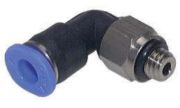 IQS - Knee push-in screw-in coupling o-ring mini