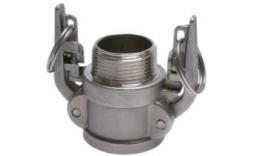 Quick couplings with certainty control and external thread, type B, stainless steel