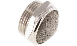 Muffler G 1", wire mesh, Nickel-plated brass