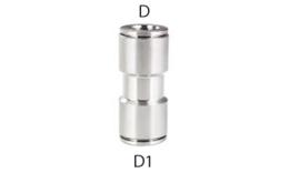 Push-In Fitting verbinder, RVS - afmetingen
