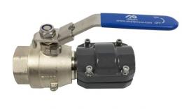 AIRpipe brass ball valve with BSPP internal or BSPT external thread