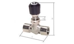 Needle shut-off valves with bulkhead threads for installing switch panels up to 18 bar