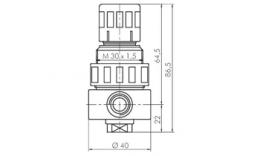 Druckregler, Kv-Wert 0,2 m³-h, 200 l-min Zeichnung