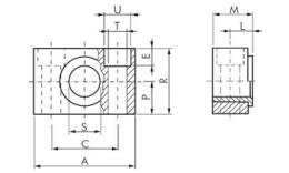 Bearing blocks with middle hinge drawing