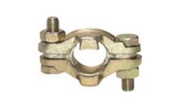 2-part hose clamps with safety claws and loose bolts